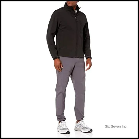 Men's Water-Resistant Softshell Jacket Classic Fit Performance Active Wear - Picture 5 of 7